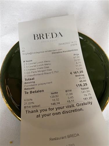 Breda Restaurant Amsterdam